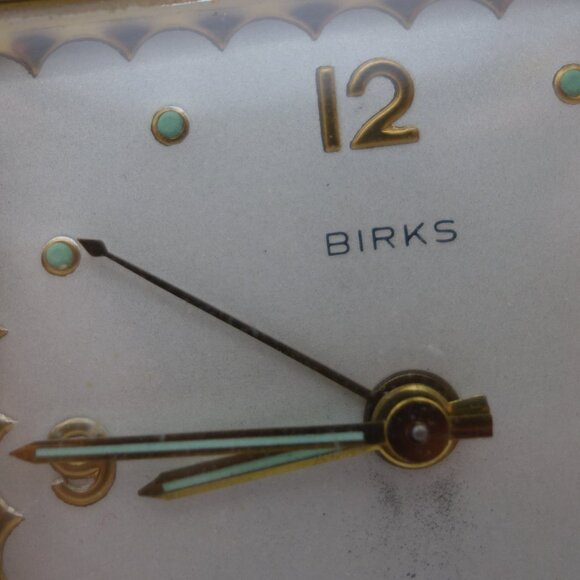 Vintage Birks 7 Jewels Germany Genuine Leather Travel Alarm Clock Still Ticking - Picture 3 of 15